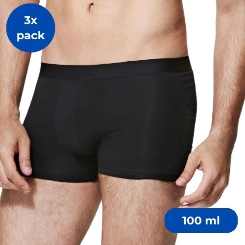 Men’s Incontinence Boxer Shorts 100ml Absorbency (Pack of 3)